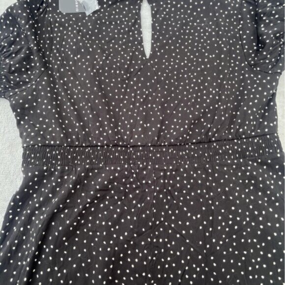 NWT Torrid Black & White Polka Dot Maxi Dress - Picture 5 of 13